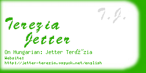 terezia jetter business card